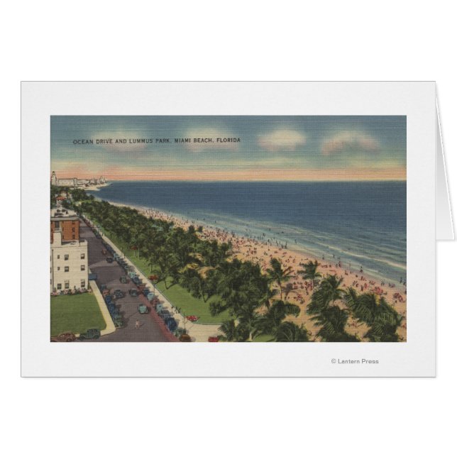 Miami, FL - Ocean Drive et Lummus Park (Devant horizontal)