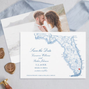 Miami Florida Mariage Elegant Marine Carte
