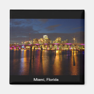 Miami Florida Skyline au Night Magnet