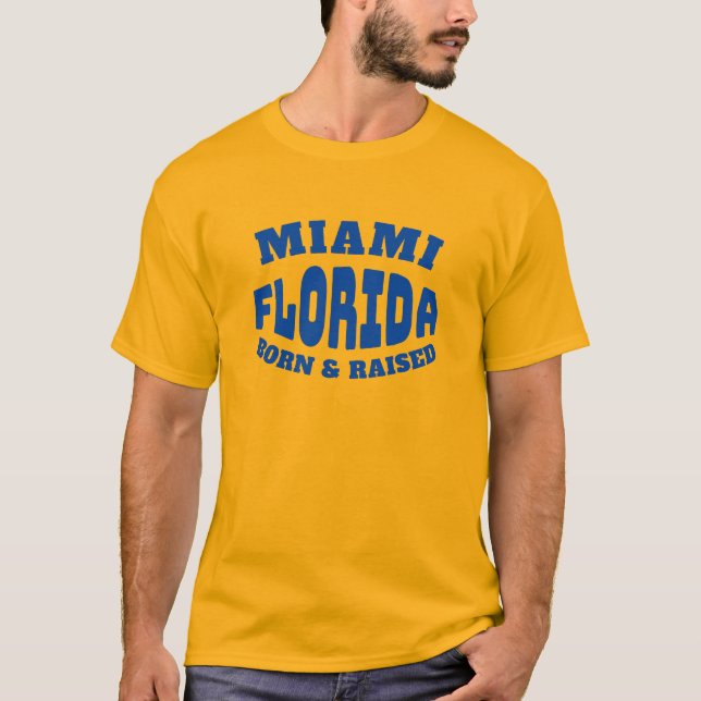 Miami Floride Né et élevé T-shirt (Devant)