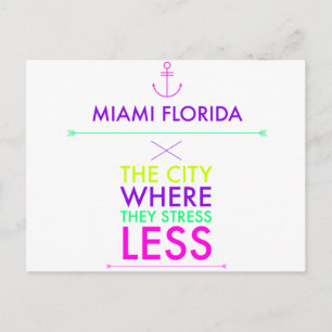Miami Floride - Stress Moins Carte Postale