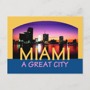 Miami Floride Une carte postale de la ville