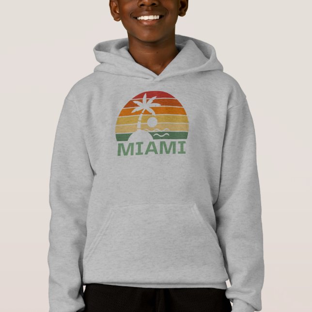 Miami Floride Vintage Palm Trees Summer Beach (Devant)