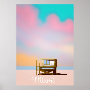 Miami Lifeguard Travel poster