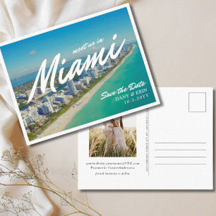 Miami Save the Date Carte postale avec photos