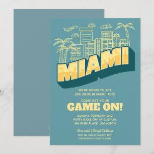 Miami Skyline Jeu Sur Les Invitations De Football