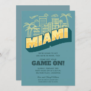 Miami Skyline Jeu Sur Les Invitations De Football