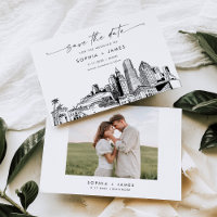 Miami Skyline Wedding Enregistrer la carte Date