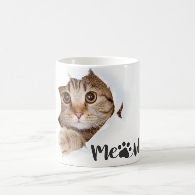 "miaou" mignonne chatte Mug (Centre)