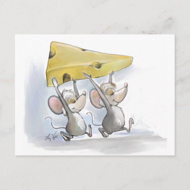 Mic & Mac Apportant Dans La Carte Postale Fromage (Devant)