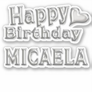 Micaela Happy Birthday Autocollants