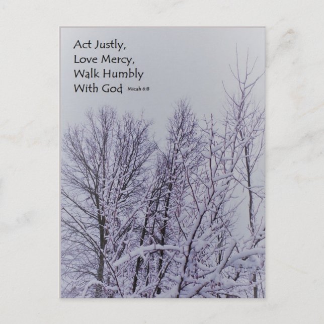 Micah 6:8 Carte postale (Devant)