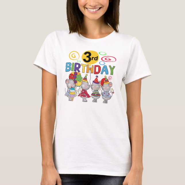 Mice 3e anniversaire T-shirts et cadeaux (Devant)