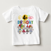 Mice 4th Birthday T-shirts et cadeaux