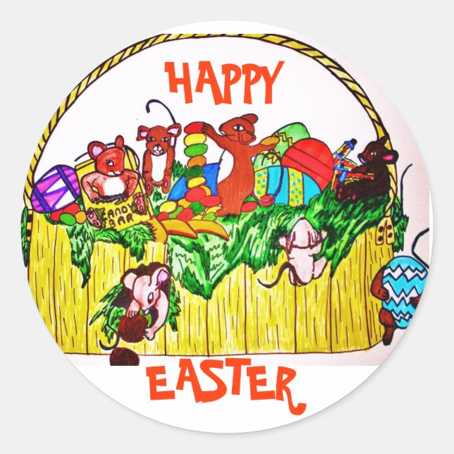 MICE STEAL EASTER CANDY stickers (Devant)