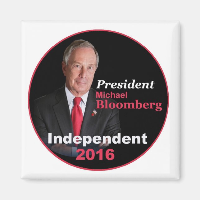 Michael BLOOMBERG 2016 Magnet Carré (Devant)