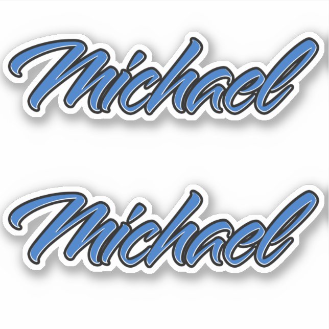 Michael Blue Autocollants Sticker Stickerset (Devant)