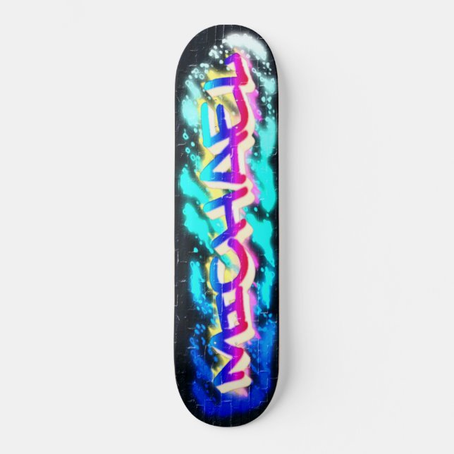 MICHAEL Customisé Graffiti Skateboard (Recto)