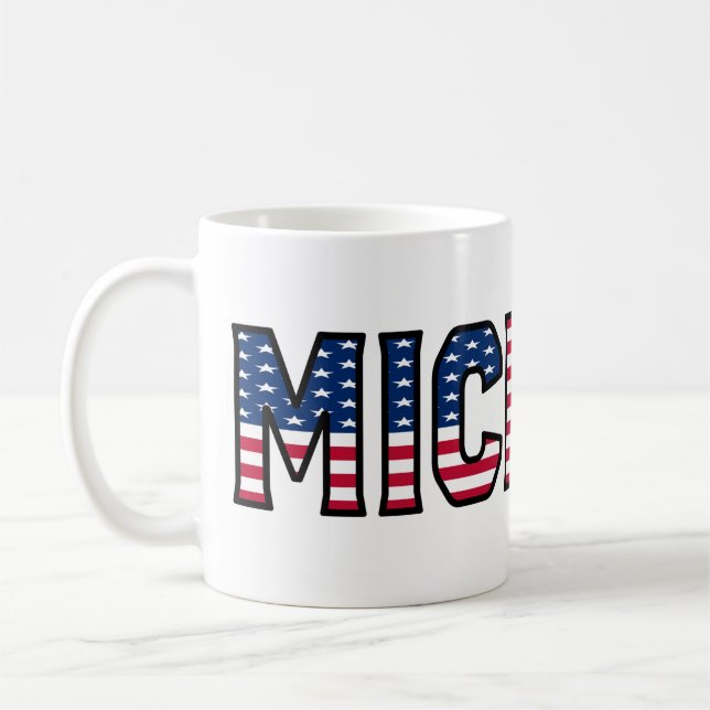 Michael Name Prénom USA styled Tasse Café (Gauche)