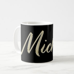 Michael Name Whitegold Tasse Teetasse
