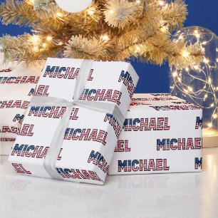 Michael prénom nom USA US papier cadeau papier