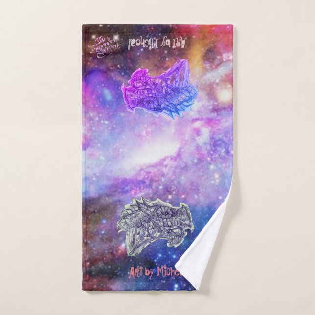 Micheals Art Dragon dans la serviette spatiale (Serviette à main)