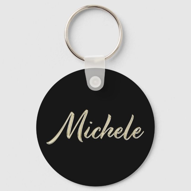 Michele Nom whitegold Button Porte-clés (Recto)