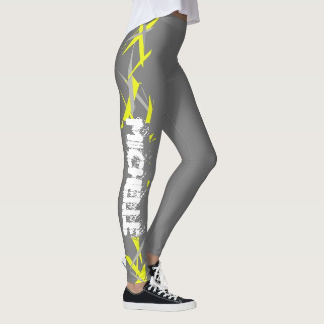 Michelle Ajouter Votre Nom Leggings Art Abstrait (Droite)