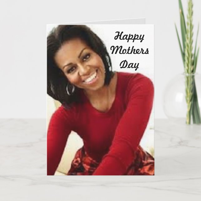 MICHELLE OBAMA MÈRES DAY Carte de voeux pliée (Devant)