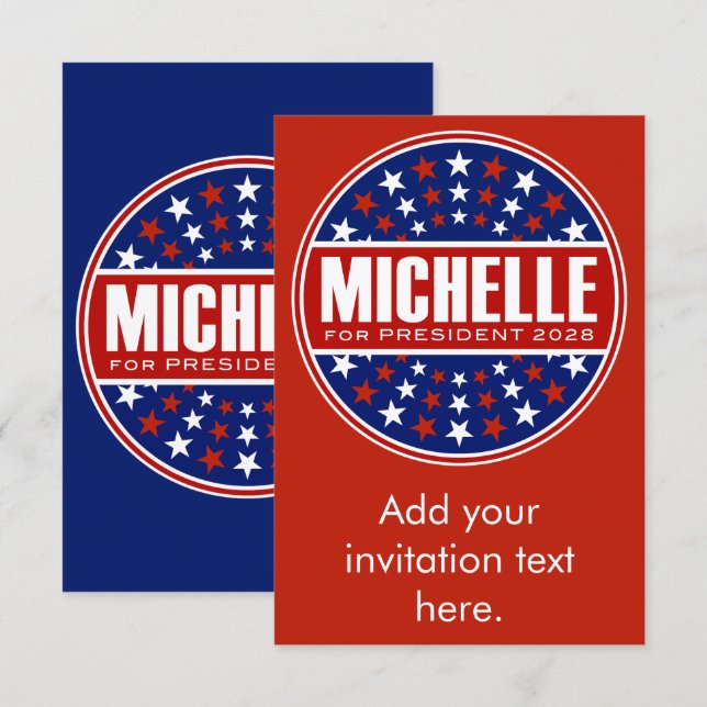 Michelle Obama Présidente 2028 (Devant / Derrière)