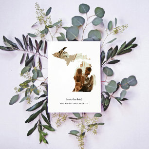 Michigan Enregistrer la date Carte photo