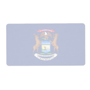 Michigan Faint Flag Étiquette d'expédition