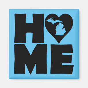 Michigan Home Heart State Fridge Magnet