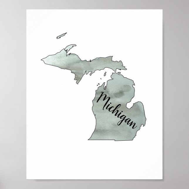 Michigan State Illustration Poster (Devant)