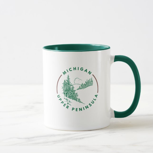 Michigan Upper Peninsula Ville d'origine Café Mug (Droite)