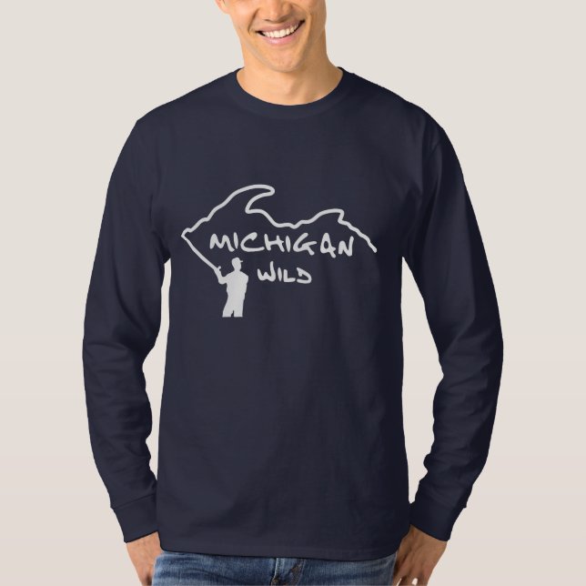 Michigan Wild Logo Long Manche T-Shirt (Devant)