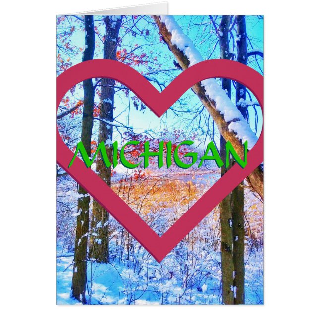 Michigan Winter WoodMarsh Card (Devant)