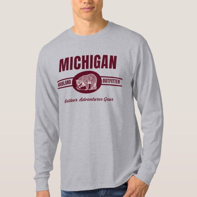 Michigan Woodland Outfitter Mens T-Shirt (Devant)