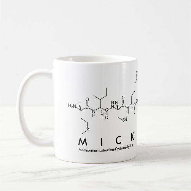 Mick peptide nom mug (Gauche)