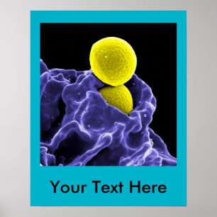 microbiologie abstraite art poster personnalisé to