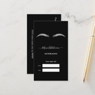 MICROBLADING Salon Carte de rendez-vous