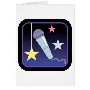 microphone du chanteur et design des étoiles