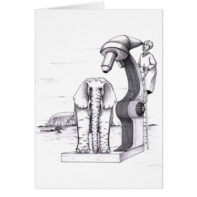 Microscope et un éléphant (Devant)