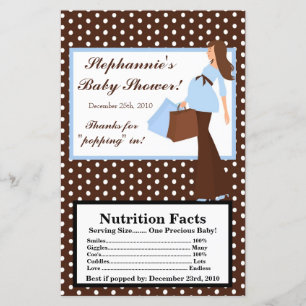 Microwave Popcorn Wrapper Blue Mod Maman Pois