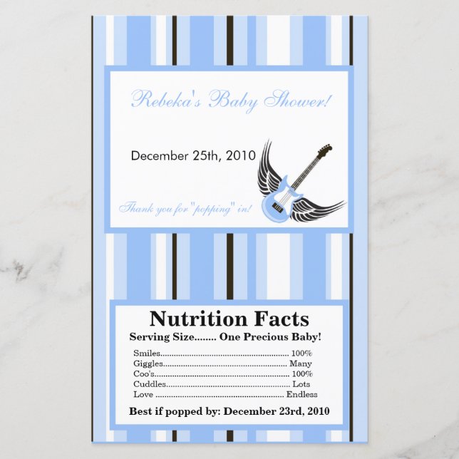 Microwave Popcorn Wrapper Boy Blue Punk Guitare (Devant)