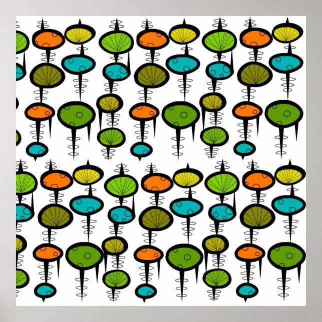 Mid-Century Modern Abstract Poster #44 (Devant)