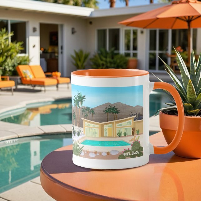 Mid Century Moderne Palm Springs Pool House mug (Créateur téléchargé)
