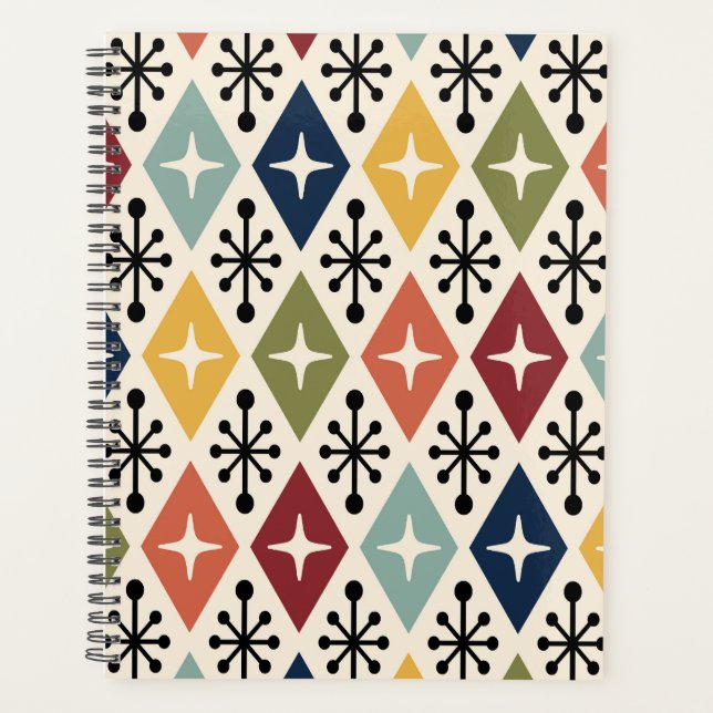 Mid Century Moderne Rétro Motif Starburst (Devant)