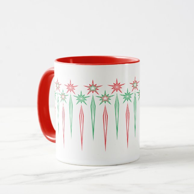 Mid Mod Icicles Classic 11oz. Mug (Devant gauche)