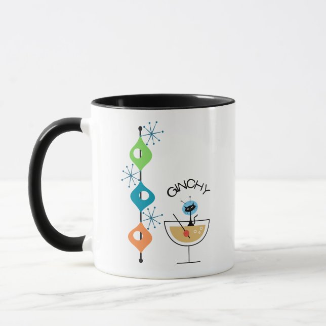 Mid siècle moderne café tasse tasse cadeau espace  (Gauche)